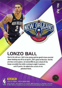2020-21 Panini Recon #84 Lonzo Ball Back