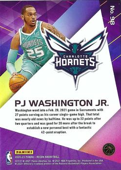 2020-21 Panini Recon #98 PJ Washington Jr. Back