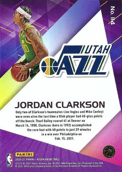 2020-21 Panini Recon #114 Jordan Clarkson Back