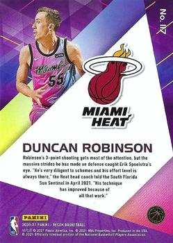 2020-21 Panini Recon #117 Duncan Robinson Back