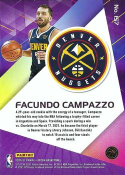 2020-21 Panini Recon #157 Facundo Campazzo Back