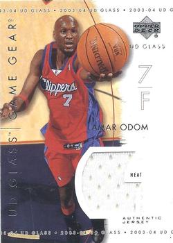 2003-04 UD Glass - Game Gear #GG-LO Lamar Odom Front
