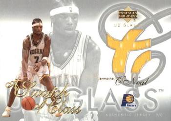 2003-04 UD Glass - Swatch of Class #SC-JO Jermaine O'Neal Front