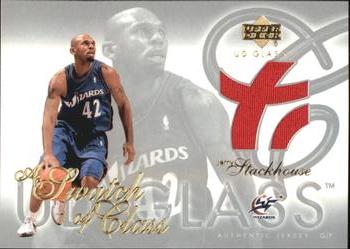 2003-04 UD Glass - Swatch of Class #SC-JS Jerry Stackhouse Front