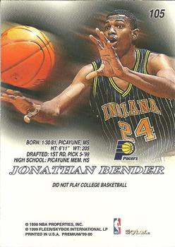 1999-00 SkyBox Premium #105a Jonathan Bender Back