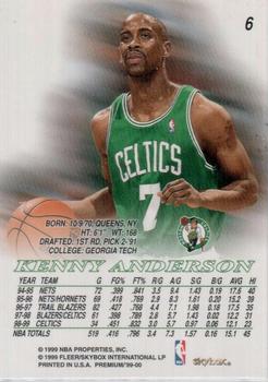 1999-00 SkyBox Premium #6 Kenny Anderson Back