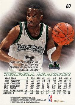 1999-00 SkyBox Premium #80 Terrell Brandon Back