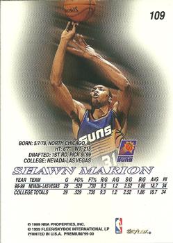 1999-00 SkyBox Premium #109 Shawn Marion Back