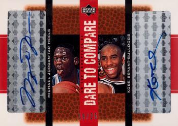 2003 UD Top Prospects - Dare to Compare Dual Autographs #DC-MJ/KB Michael Jordan / Kobe Bryant Front
