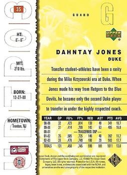 2003 UD Top Prospects - Gold Collection #35 Dahntay Jones Back
