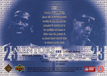 2003 UD Top Prospects - Mentors and Learners #ML1 Michael Jordan / LeBron James Back