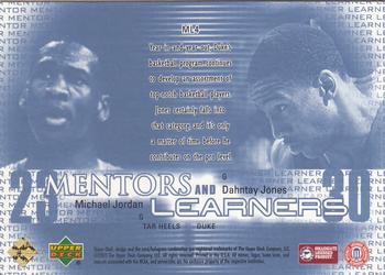 2003 UD Top Prospects - Mentors and Learners #ML4 Michael Jordan / Dahntay Jones Back