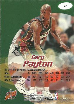 1999-00 SkyBox Apex #6 Gary Payton Back