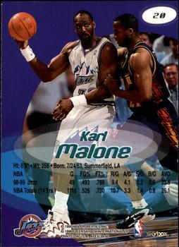 1999-00 SkyBox Apex #20 Karl Malone Back