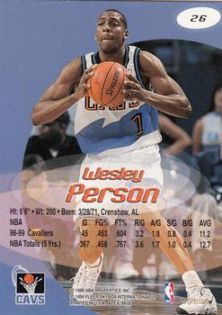 1999-00 SkyBox Apex #26 Wesley Person Back