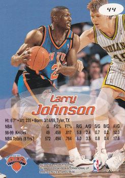1999-00 SkyBox Apex #44 Larry Johnson Back