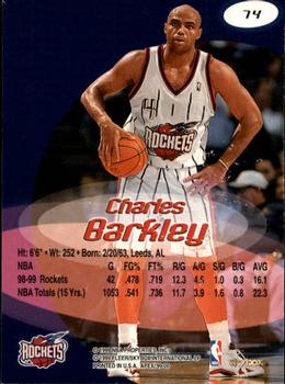 1999-00 SkyBox Apex #74 Charles Barkley Back