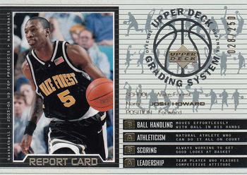 2003 UD Top Prospects - Report Card #RC13 Josh Howard Front