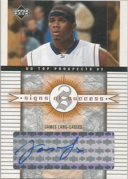 2003 UD Top Prospects - Signs of Success #SS-JL James Lang Front