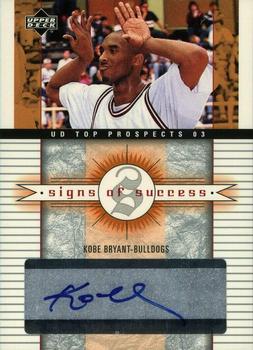 2003 UD Top Prospects - Signs of Success #SS-KB Kobe Bryant Front