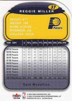 2003-04 Ultra - Gold Medallion #37 Reggie Miller Back