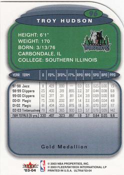 2003-04 Ultra - Gold Medallion #96 Troy Hudson Back