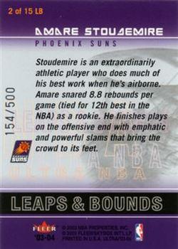 2003-04 Ultra - Leaps and Bounds #2 LB Amare Stoudemire Back