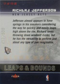 2003-04 Ultra - Leaps and Bounds #11 LB Richard Jefferson Back