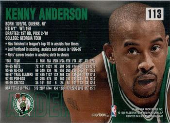 1999-00 SkyBox Dominion #113 Kenny Anderson Back