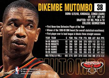 1999-00 Skybox Metal 102 Dikembe Mutombo Atlanta Hawks 