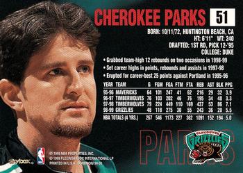 1999-00 SkyBox Dominion #51 Cherokee Parks Back