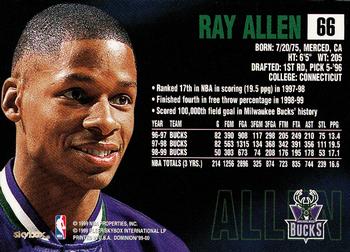 1999-00 SkyBox Dominion #66 Ray Allen Back