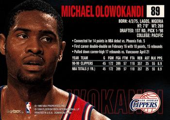 1999-00 SkyBox Dominion #89 Michael Olowokandi Back