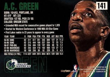 1999-00 SkyBox Dominion #141 A.C. Green Back
