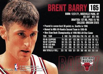 1999-00 SkyBox Dominion #165 Brent Barry Back