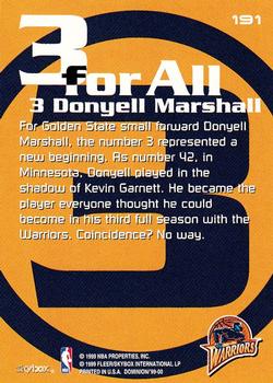 1999-00 SkyBox Dominion #191 Donyell Marshall Back