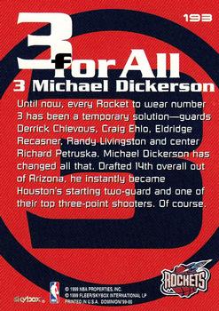 1999-00 SkyBox Dominion #193 Michael Dickerson Back
