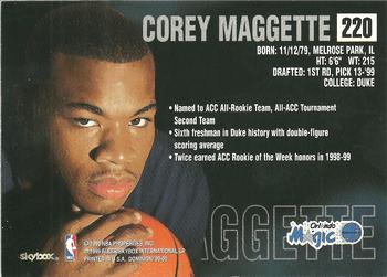 1999-00 SkyBox Dominion #220 Corey Maggette Back