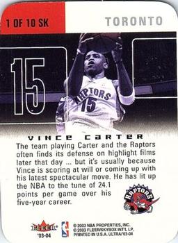 2003-04 Ultra - Scoring Kings #1 SK Vince Carter Back