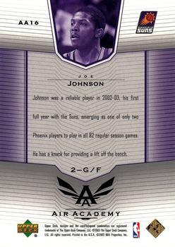 2003-04 Upper Deck - Air Academy #AA16 Joe Johnson Back