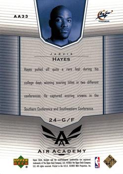 2003-04 Upper Deck - Air Academy #AA33 Jarvis Hayes Back