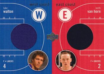 2003-04 Upper Deck - East Coast/West Coast #EW-LW/KV Luke Walton / Keith Van Horn Front