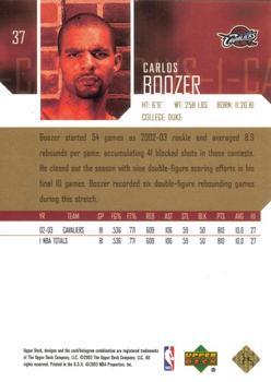 2003-04 Upper Deck - UD Exclusives #37 Carlos Boozer Back