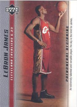 2003-04 Upper Deck LeBron James Phenomenal Beginning #1 LeBron James Front