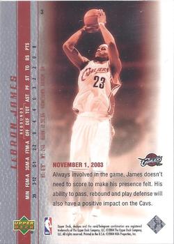 2003-04 Upper Deck LeBron James Phenomenal Beginning #3 LeBron James Back
