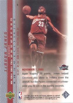 2003-04 Upper Deck LeBron James Phenomenal Beginning #5 LeBron James Back