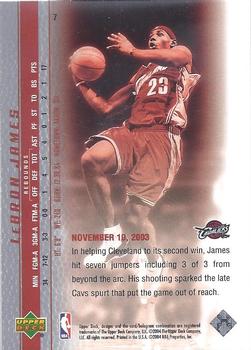 2003-04 Upper Deck LeBron James Phenomenal Beginning #7 LeBron James Back