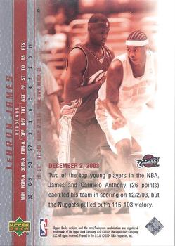2003-04 Upper Deck LeBron James Phenomenal Beginning #9 LeBron James Back