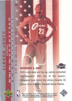 2003-04 Upper Deck LeBron James Phenomenal Beginning #20 LeBron James Back