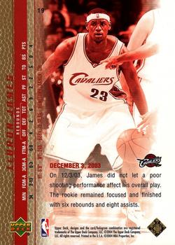 2003-04 Upper Deck LeBron James Phenomenal Beginning - Gold #19 LeBron James Back